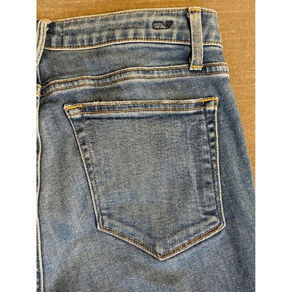 Vineyard Vines Womens High Rise Skinny Jeans Blue Candiani Denim Made‎ in USA 28 - Picture 9 of 15